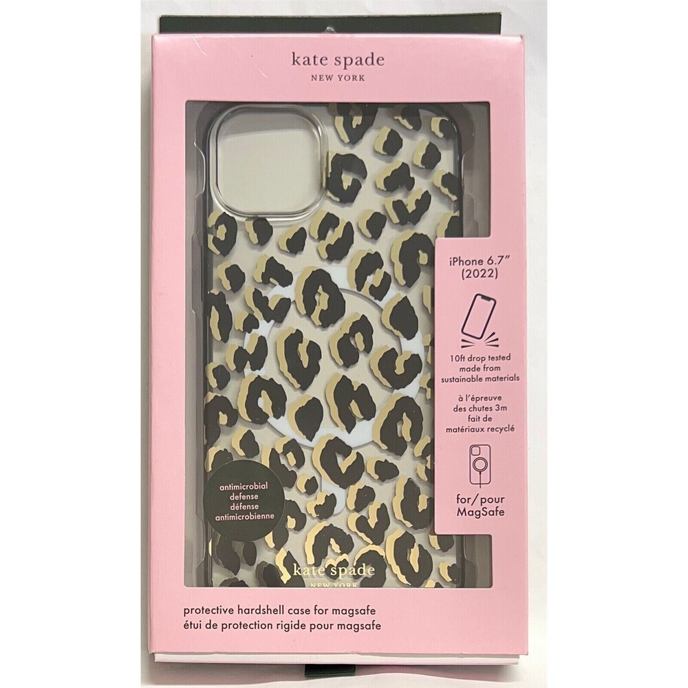 Kate Spade New York Hardshell Magsafe Case for IPhone 14 Plus Leopard